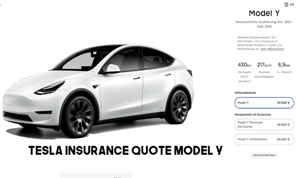 Tesla Insurance Quote Model Y