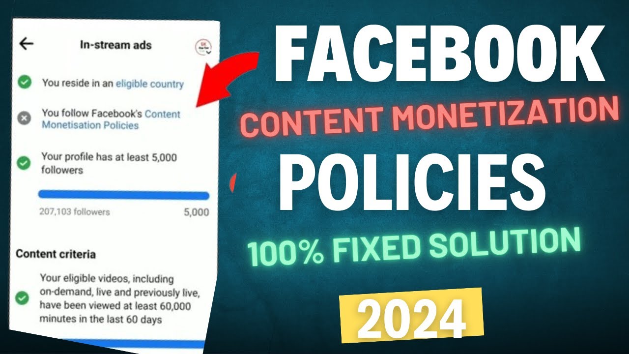 Facebook monetization policy